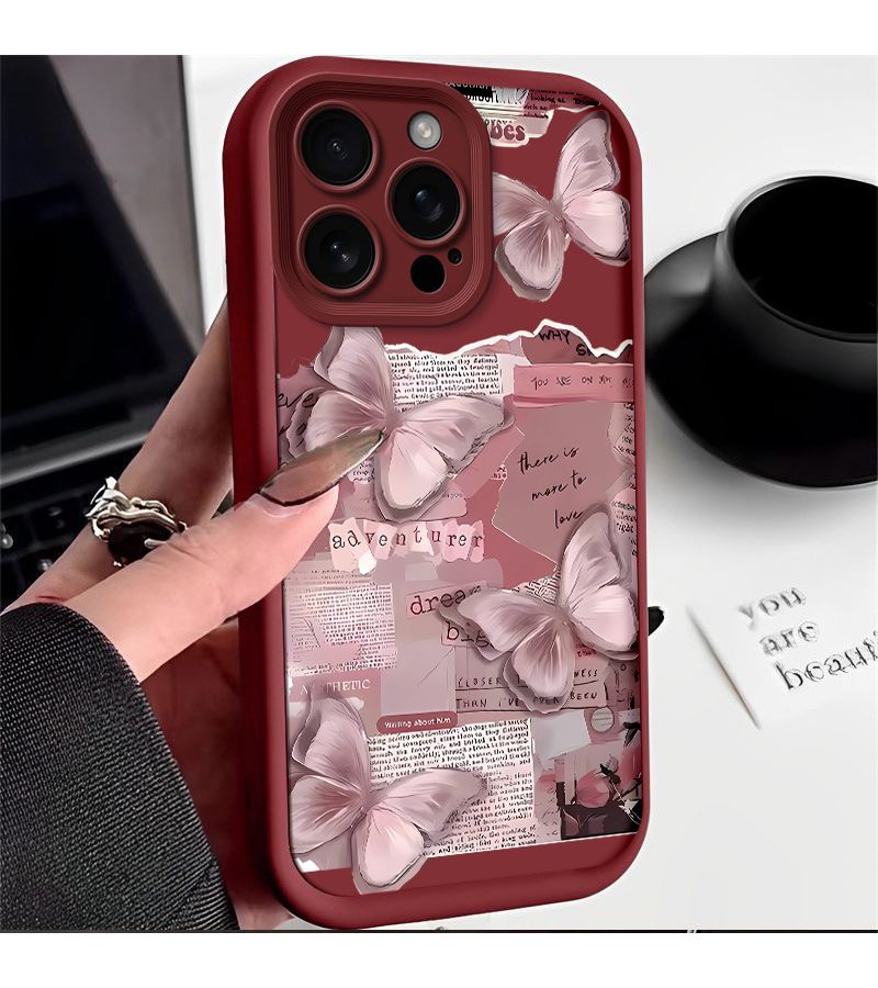 جراب هاتف لـ Magic 7 أسود متوافق مع Honor X9A X8A X7 Smart 40 Series Plus Pro Lite تصميم قصاصات على غرار مجلة INS أنيق كلاسيكي منسق - Image 3