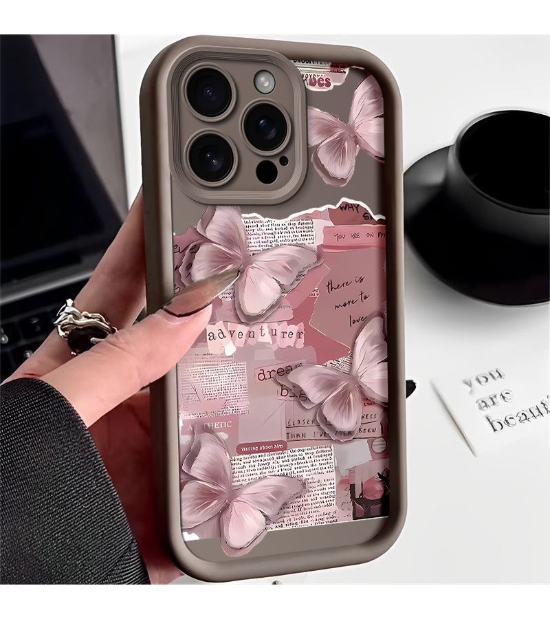 جراب هاتف لـ Magic 7 أسود متوافق مع Honor X9A X8A X7 Smart 40 Series Plus Pro Lite تصميم قصاصات على غرار مجلة INS أنيق كلاسيكي منسق - Image 1