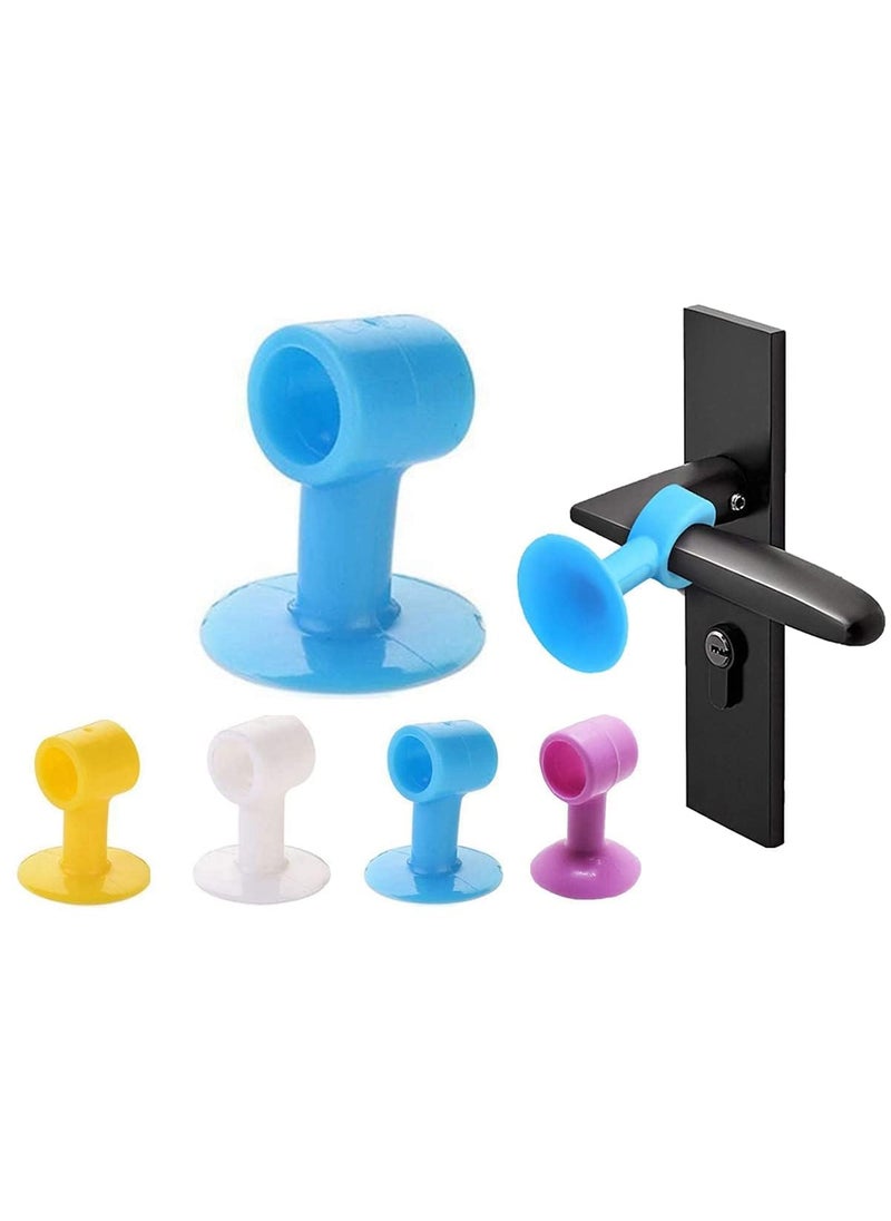 Grab it GRAB IT Mini AntiCollision Silicone Door Stopper Door Handle Crash Pad Bumper Guard Rubber Stopper Wall Mute Crash Pad Silencer 5 X 2 CM Multi Pack of 5  - Image 1