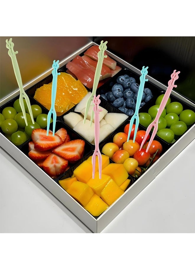 HOMESTAR 150 Pcs Disposable Plastic Forks Beautiful Mini Fruit Forks Bistro Appetizer Dessert Salad Picks Forks Set Party supplies - Image 4