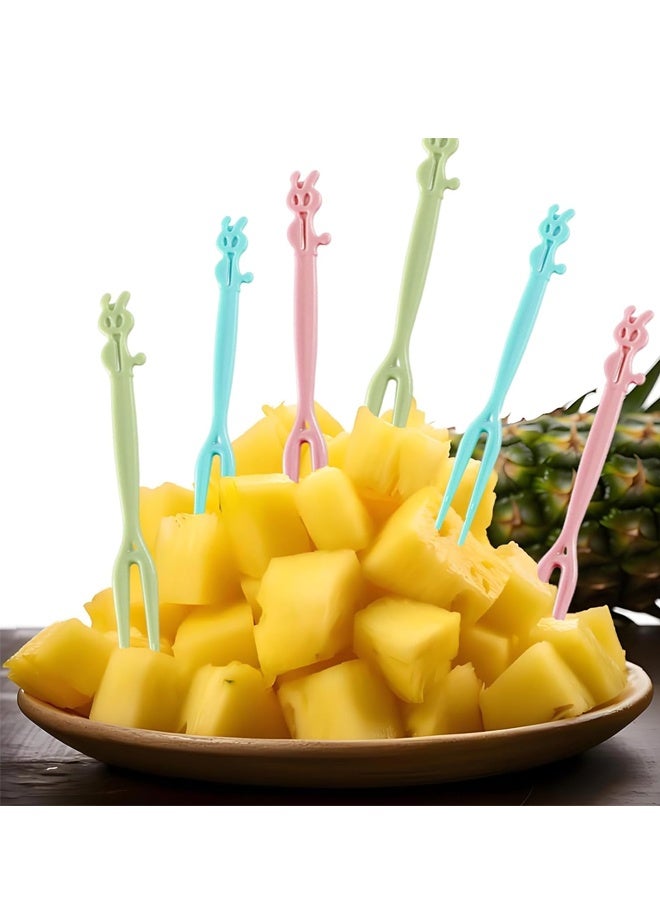 HOMESTAR 150 Pcs Disposable Plastic Forks Beautiful Mini Fruit Forks Bistro Appetizer Dessert Salad Picks Forks Set Party supplies - Image 2