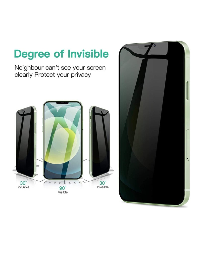 ماركة غير محددة شاشة الخصوصية لهاتف iPhone 14 Plus وiPhone 13 Pro Max (6.7 بوصة) واقي شاشة مضاد للتجسس لحماية الخصوصية من الزجاج المقوى، واقي شاشة الخصوصية من الزجاج المقوى الداكن [عبوة من 3 قطع]  - Image 2