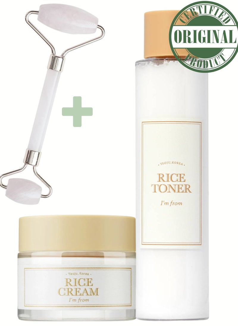 I'M FROM Nourishing Rice Essentials Set - Includes Toner and Face Hydrating Cream - Complete Skincare Routine for Nourished and Hydrated Skin  - Image 1