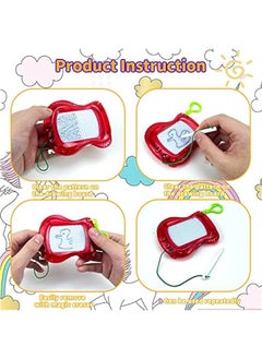 Generic 22 Pack Mini Magnetic Drawing Board(6 Colors), Kids Party Favors Backpack Keychain Doodle Drawing Boards, Erasable Sketch and Board Writing Pad for Boys Girls Classroom Supplies Goodie Bag Fillers  - Image 4