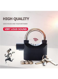 Shree Hari Shree Hari Alarm Lock Siren Motion Sensor safty for Home Anti Theft System Security Pad Lock House Office Cycle Bike 1Pc Black  - Image 3