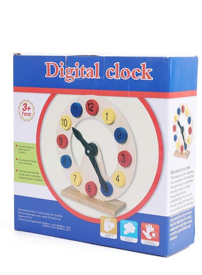 لعبة ساعة خشب دائرية - لعبة تعليمية للأطفال - من الصفوة - Image 1