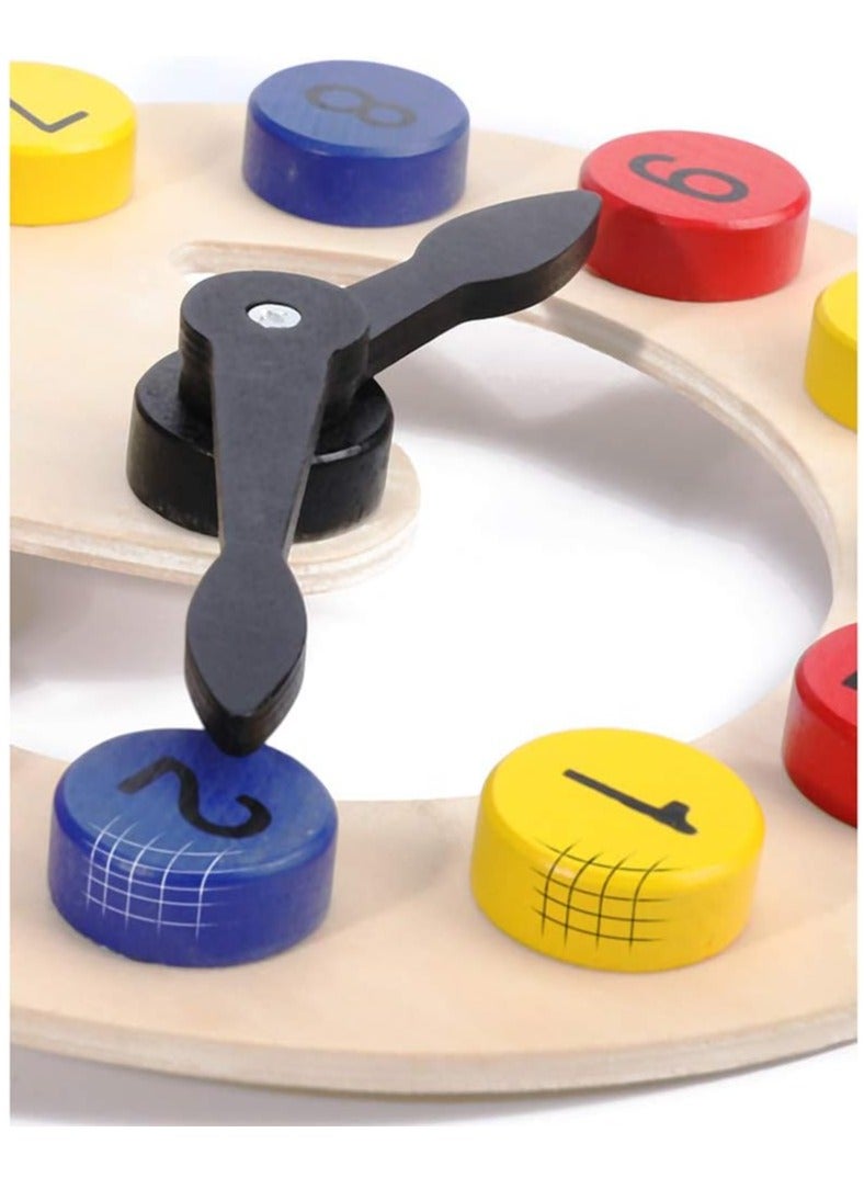 لعبة ساعة خشب دائرية - لعبة تعليمية للأطفال - من الصفوة - Image 2