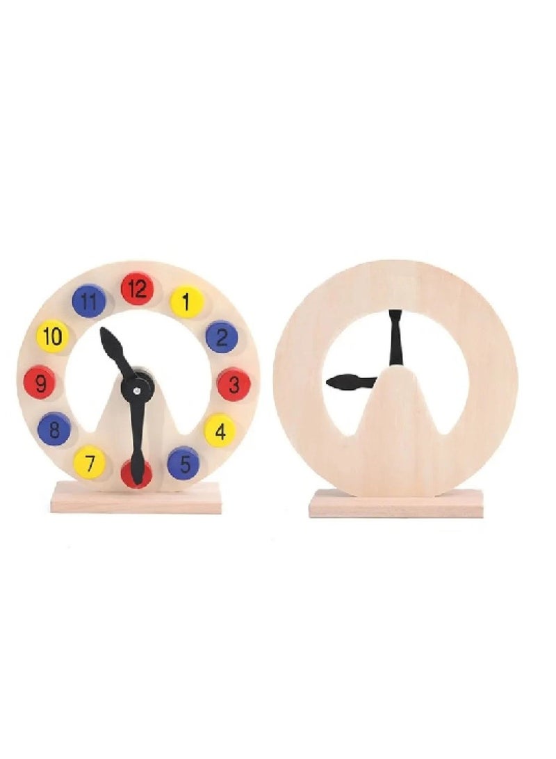 لعبة ساعة خشب دائرية - لعبة تعليمية للأطفال - من الصفوة - Image 4