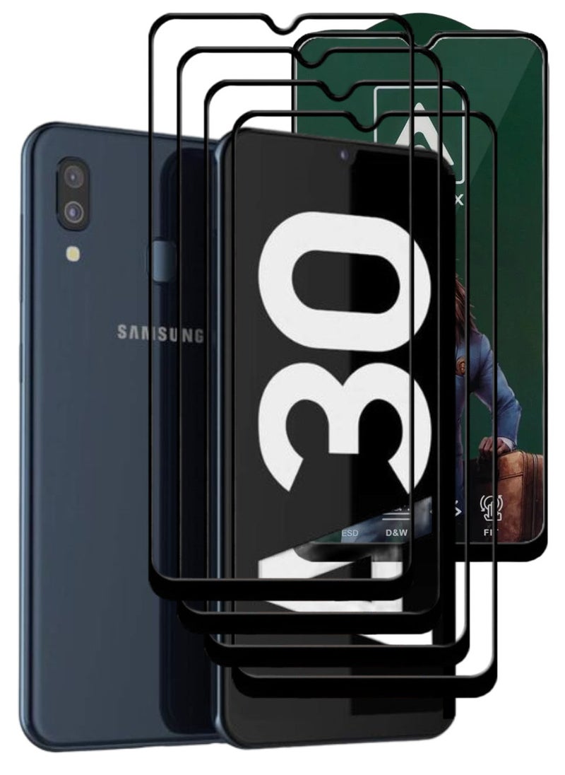 ACLIX 4 Pieces Antistatic ESD Dustproof Premium Quality High Definition Tempered Glass Screen Protector Designed For Samsung Galaxy A30 - Image 1