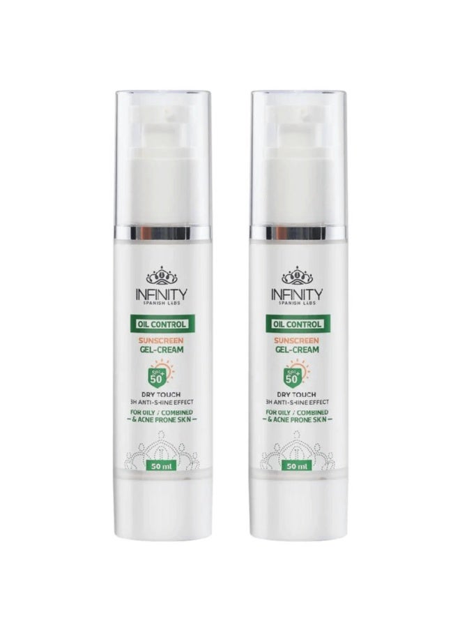 إينفينيتي انفنيتي اويل كنترول صن سكرين جل كريم 50 مل 1+1