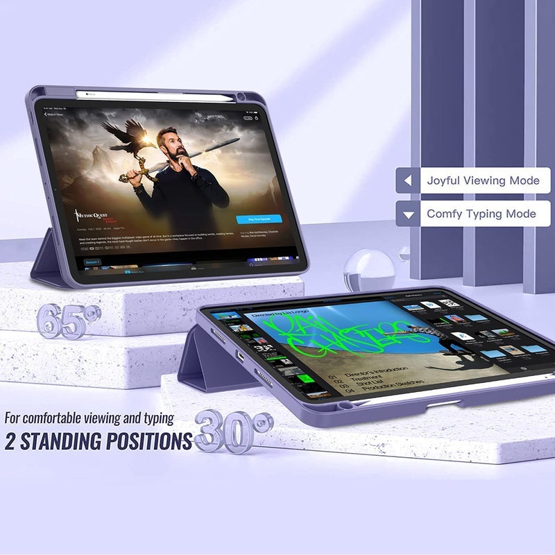 ProElite Cover for Xiaomi Redmi Pad 2 11 inch Case, Soft Flexible Flip Case Cover for Xiaomi Redmi Pad 2 11 inch with Pen Holder, Support Auto Sleep Wake, [Recoil Series] - Lavender - Image 3