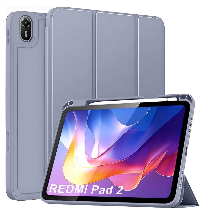 ProElite Cover for Xiaomi Redmi Pad 2 11 inch Case, Soft Flexible Flip Case Cover for Xiaomi Redmi Pad 2 11 inch with Pen Holder, Support Auto Sleep Wake, [Recoil Series] - Lavender - Image 1