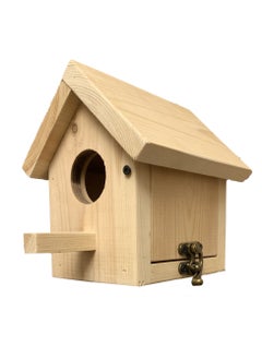 Generic Natural Wooden Birdhouse – Hanging Nesting Box for Small Birds, Easy to Install & Clean  - Image 1