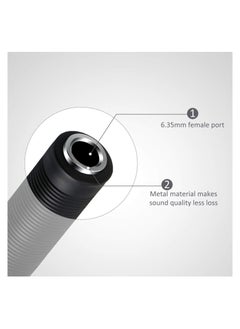 KASTWAVE 3 قطع من موصلات الصوت TRS/TS مقاس 1/4 بوصة من أنثى إلى أنثى، وموصلات توصيل ستيريو وموصلات أحادية مقاس 6.35 مم من TRS، وموصل تمديد لمكبر الصوت وصوت الجيتار  - Image 2