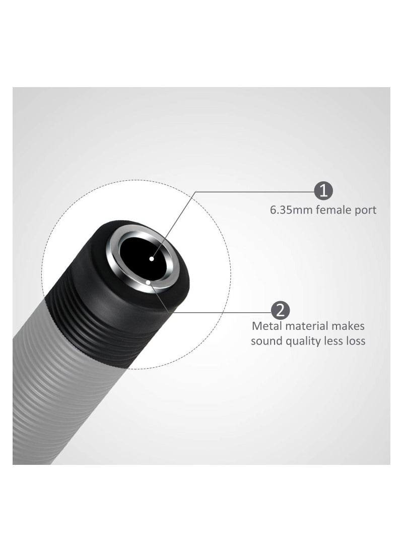 KASTWAVE 3 Pcs 1/4 Inch TRS/TS Coupler Female to Female Audio Connector, 6.35 mm TRS Stereo and Mono Jack Adapter Joiner, Extension Connector for Amplifier Speaker Guitar Sound  - Image 2