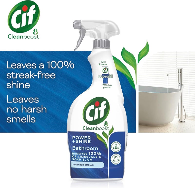 CIF Bathroom Cleaner Spray, 700ml, White, (Pack of 1) (Packaging may vary) - Image 2