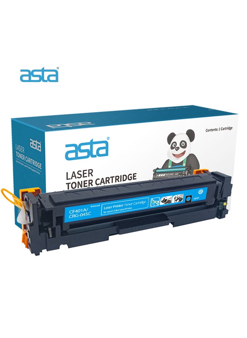 ASTA 201A CF401A Toner Cartridge Universal CRG 045 C Compatible For HP Canon LaserJet Pro M252 MFP M277 M277DW MF632Cdw MF635Cx MF633Cdw Printer Cyan CF F 401 201 A CRG-045 Laser Jet Color Replacement - Image 1