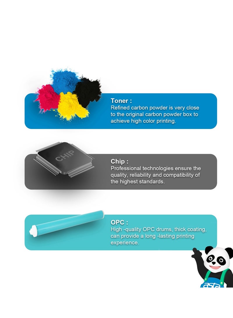 ASTA 201A CF401A Toner Cartridge Universal CRG 045 C Compatible For HP Canon LaserJet Pro M252 MFP M277 M277DW MF632Cdw MF635Cx MF633Cdw Printer Cyan CF F 401 201 A CRG-045 Laser Jet Color Replacement - Image 5