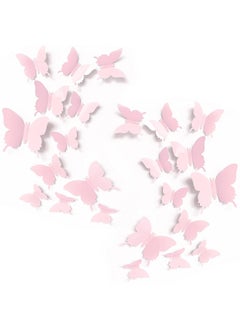 Cute Pink Butterfly Wall Decor 24 Pcs Girls Room Wall Decals Danish Pastel Aesthetic Butterflies Stickers For Nursery Decorations Baby Toddler Room Decor For Girls - pzsku/Z9DD8EC6703F843445469Z/45/_/1697460253/dcd0f1cc-6071-4168-97eb-437ea368e8cd