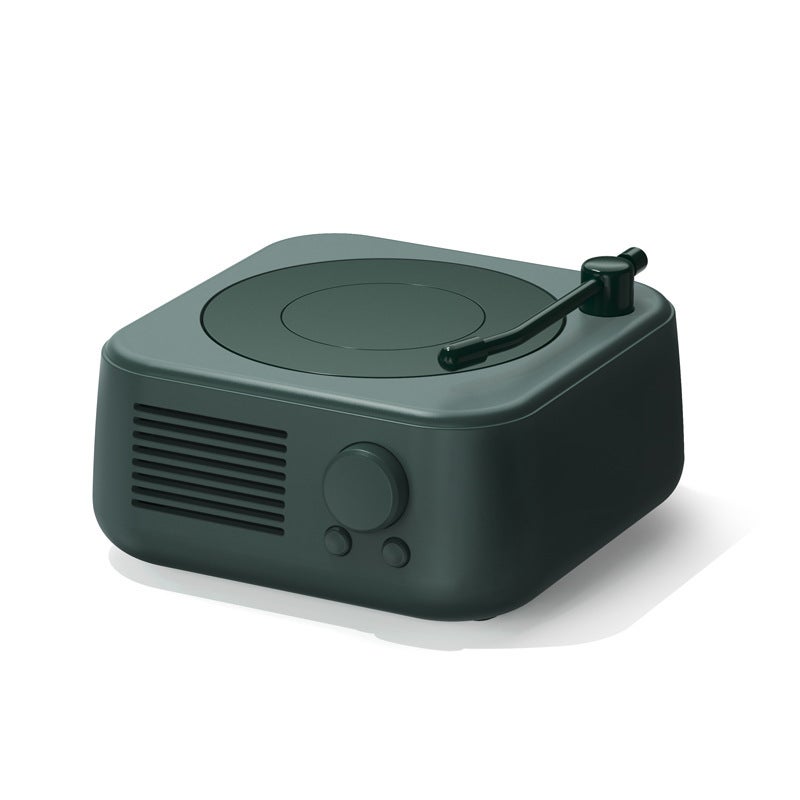 Bluetooth Speaker Custom Logo Mini Portable Wireless Small Audio Home Ornaments Desktop Retro Small Bluetooth Audio dark green - Image 1