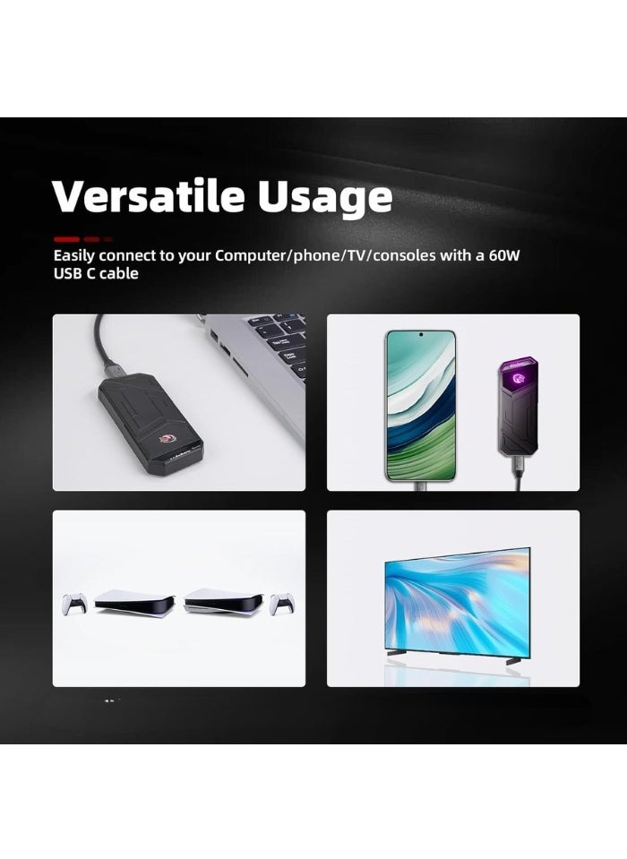 Z5 1TB Portable External SSD with RGB Light - up to 2100MB/s, Zinc Alloy Case, USB 3.2 Gen2x2 Interface, Extreme Solid State Hard Drives, Compatible with Mobile Phone/PS5/Laptop/TV/PC