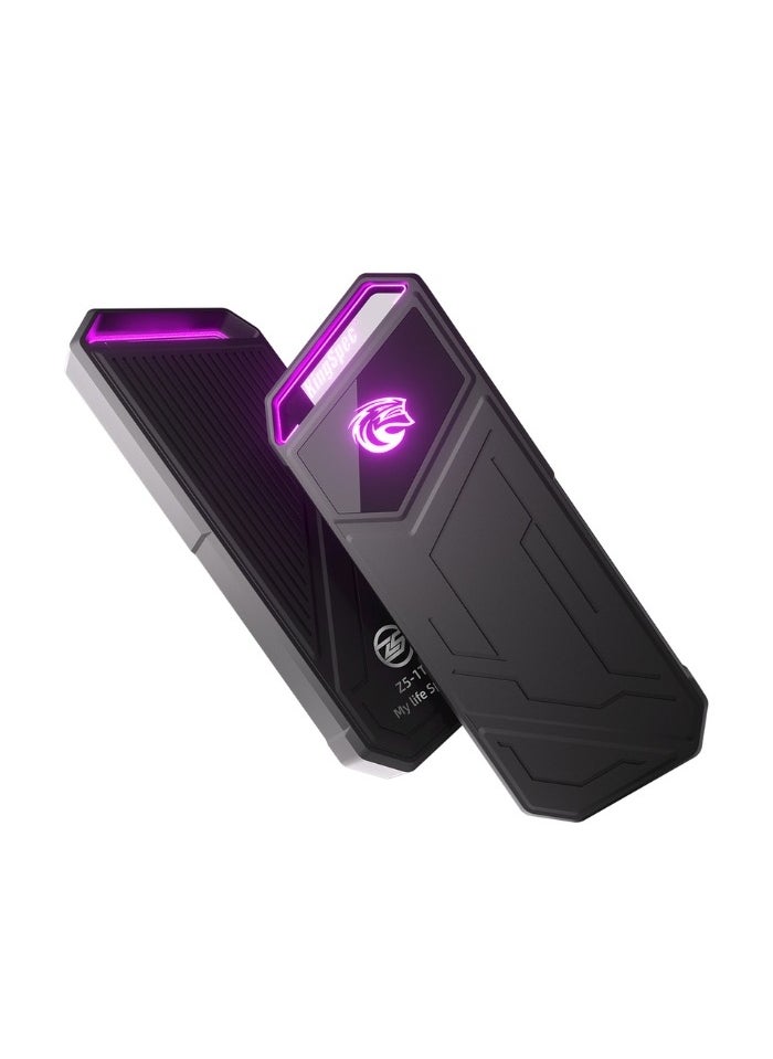 Z5 1TB Portable External SSD with RGB Light - up to 2100MB/s, Zinc Alloy Case, USB 3.2 Gen2x2 Interface, Extreme Solid State Hard Drives, Compatible with Mobile Phone/PS5/Laptop/TV/PC