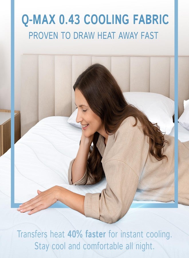 Four Seasons Essentials Cooling Comforter - Queen Size 90" x 90" - White - Image 2