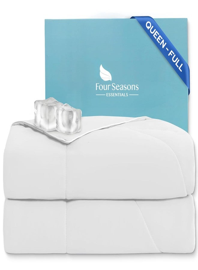 Four Seasons Essentials Cooling Comforter - Queen Size 90" x 90" - White - Image 1