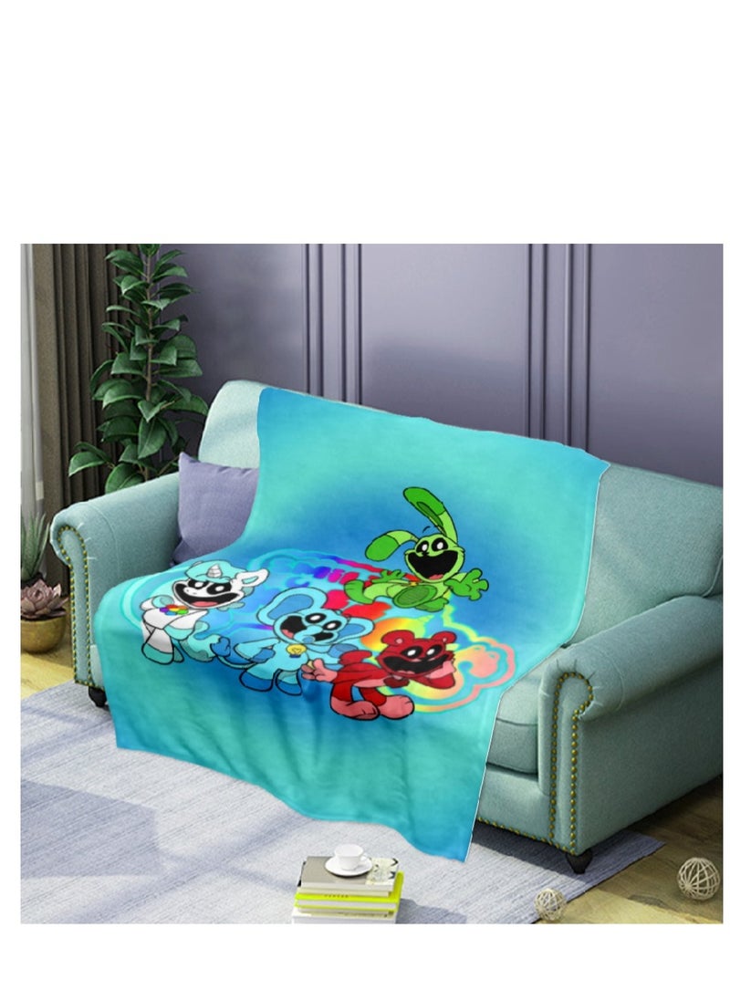 Y&D poppy playtime smiling crittersFlannel Throw Blanket  Super Soft Lightweight Air Conditioner Blanket Cooling Summer Blanket Towel Blanket For Couch  - Image 1