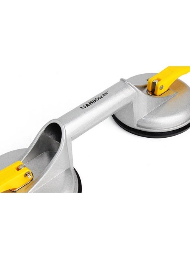 رافع شفط احترافي بكوبين من الألومنيوم | ماص زجاجي مزدوج شديد التحمل للبلاط والمرايا والجرانيت | الحمولة القصوى 55 - 80 كجم - Image 2