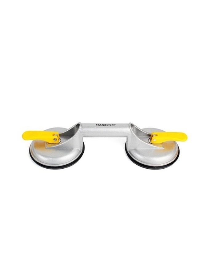 رافع شفط احترافي بكوبين من الألومنيوم | ماص زجاجي مزدوج شديد التحمل للبلاط والمرايا والجرانيت | الحمولة القصوى 55 - 80 كجم - Image 1