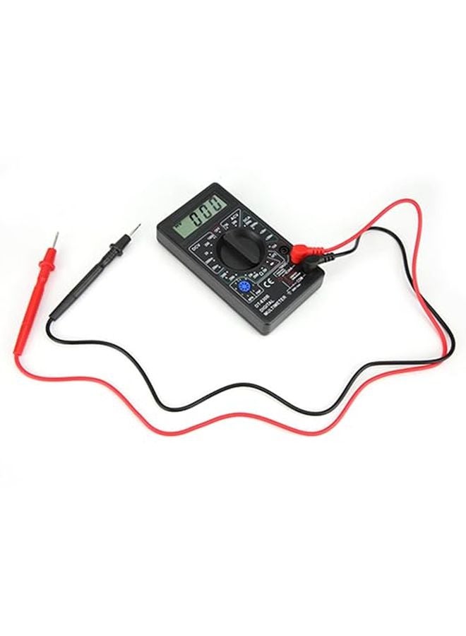 DT 830B Black Digital Multimeter Large Screen Insulated Test Leads For Automotive Household - Image 1