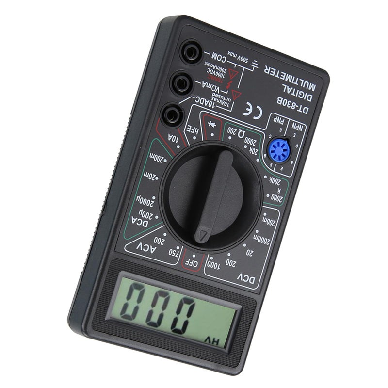 DT 830B Black Digital Multimeter Large Screen Insulated Test Leads For Automotive Household - Image 4