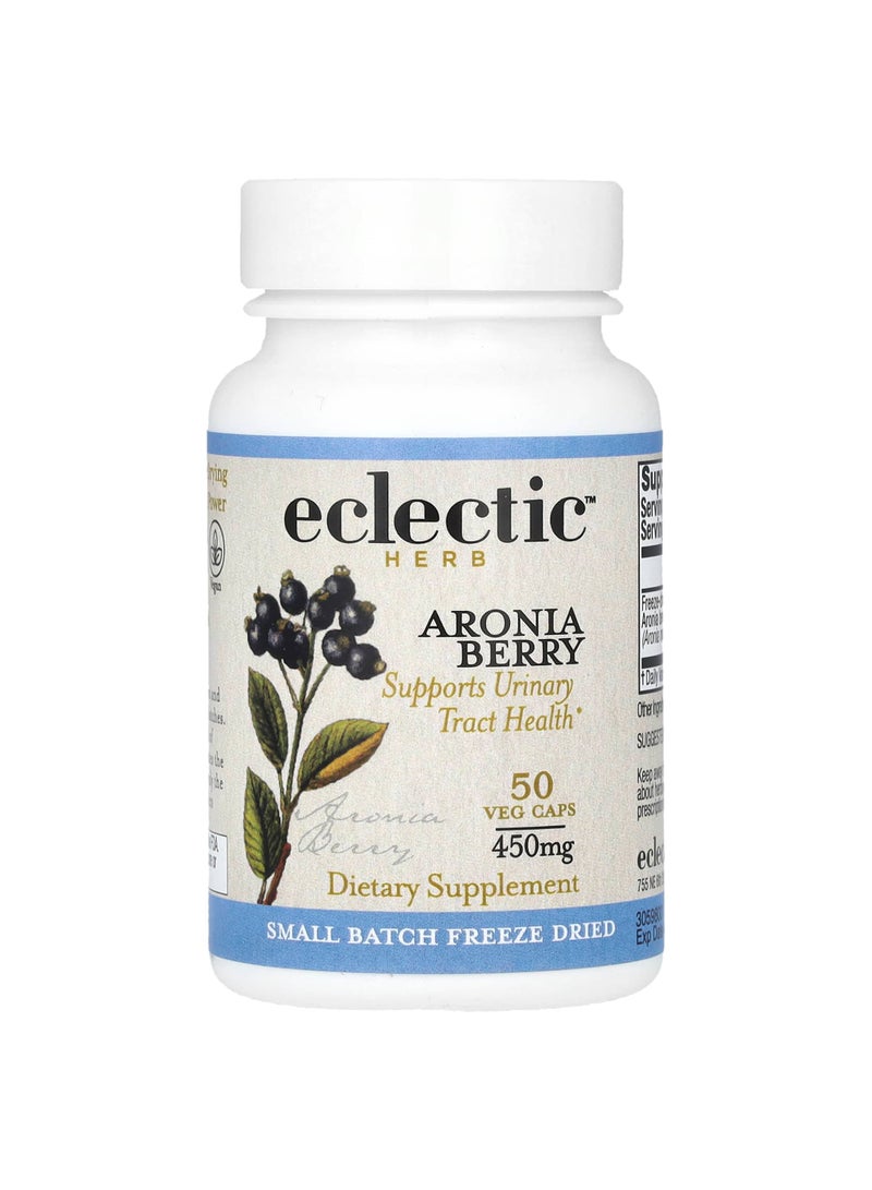 Eclectic Herb Freeze Dried Aronia Berry, 50 Veg Caps (450 mg per Capsule)
