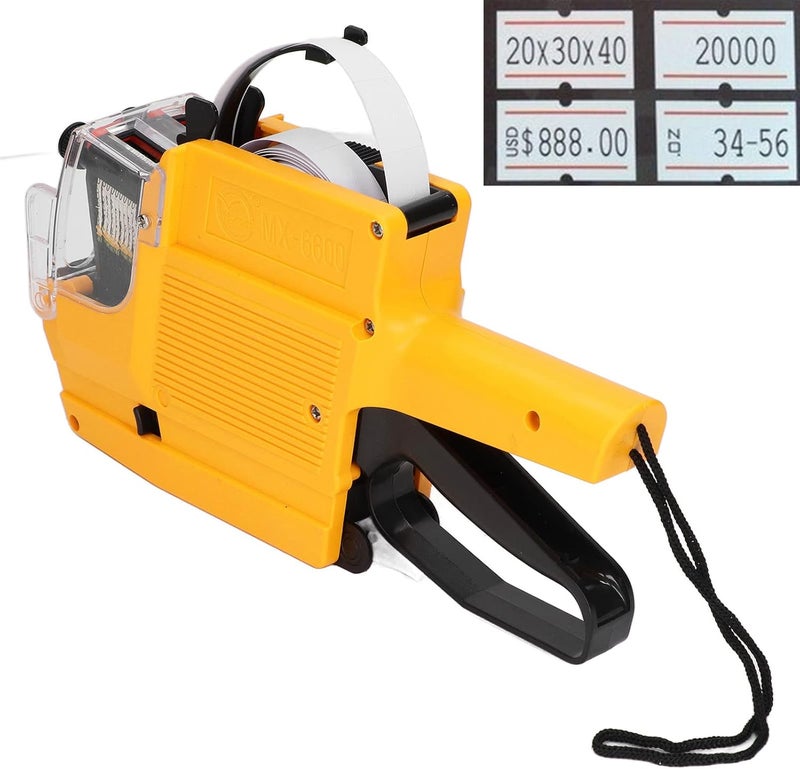 Sorandy Mx-6600 Pricing Label Gun, 10 Digits 2 Lines, Color, Inkjet, Office, Retail, Grocery, Organization, Marking - Image 3