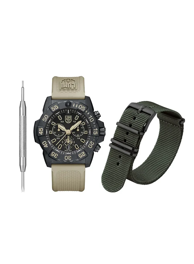 Men's Chronograph Round Shape Rubber Wrist Watch XS.3590.NSF.SET - 45 Mm