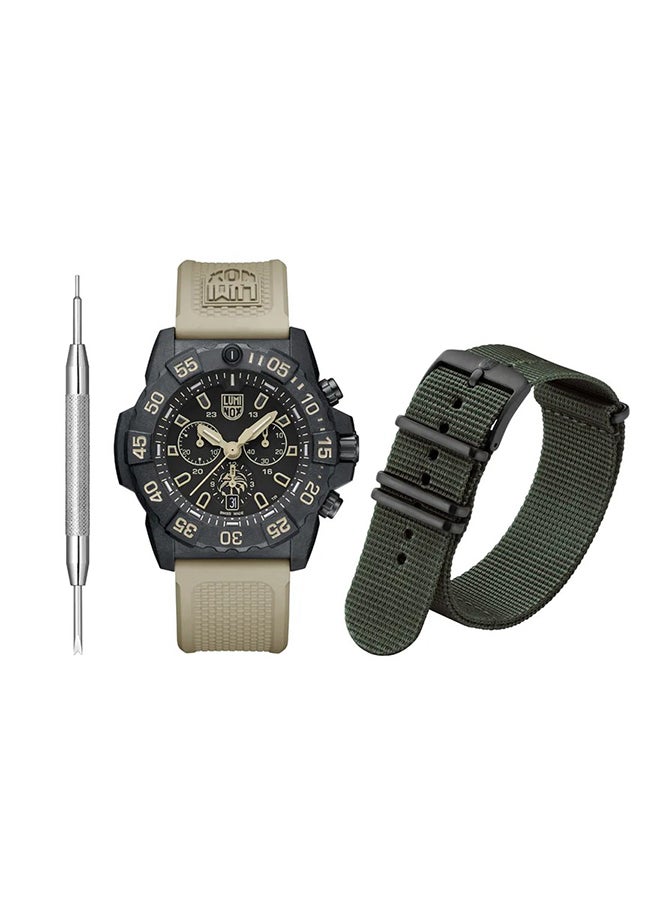 Luminox Men's Chronograph Round Shape Rubber Wrist Watch XS.3590.NSF.SET - 45 Mm  - Image 1