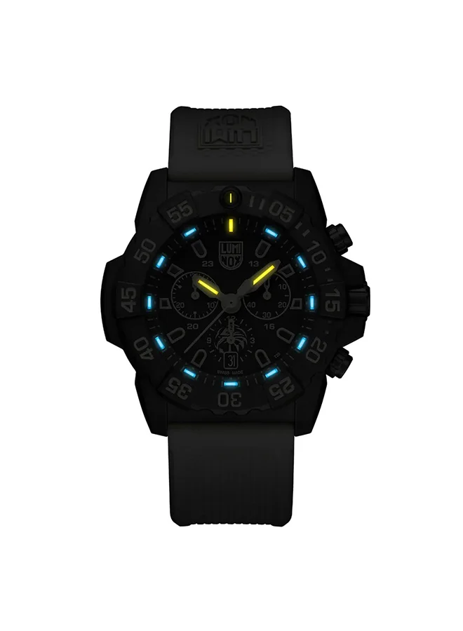 لومينكس ساعة يد رجالية كرونوغراف دائرية من المطاط ... -  مم