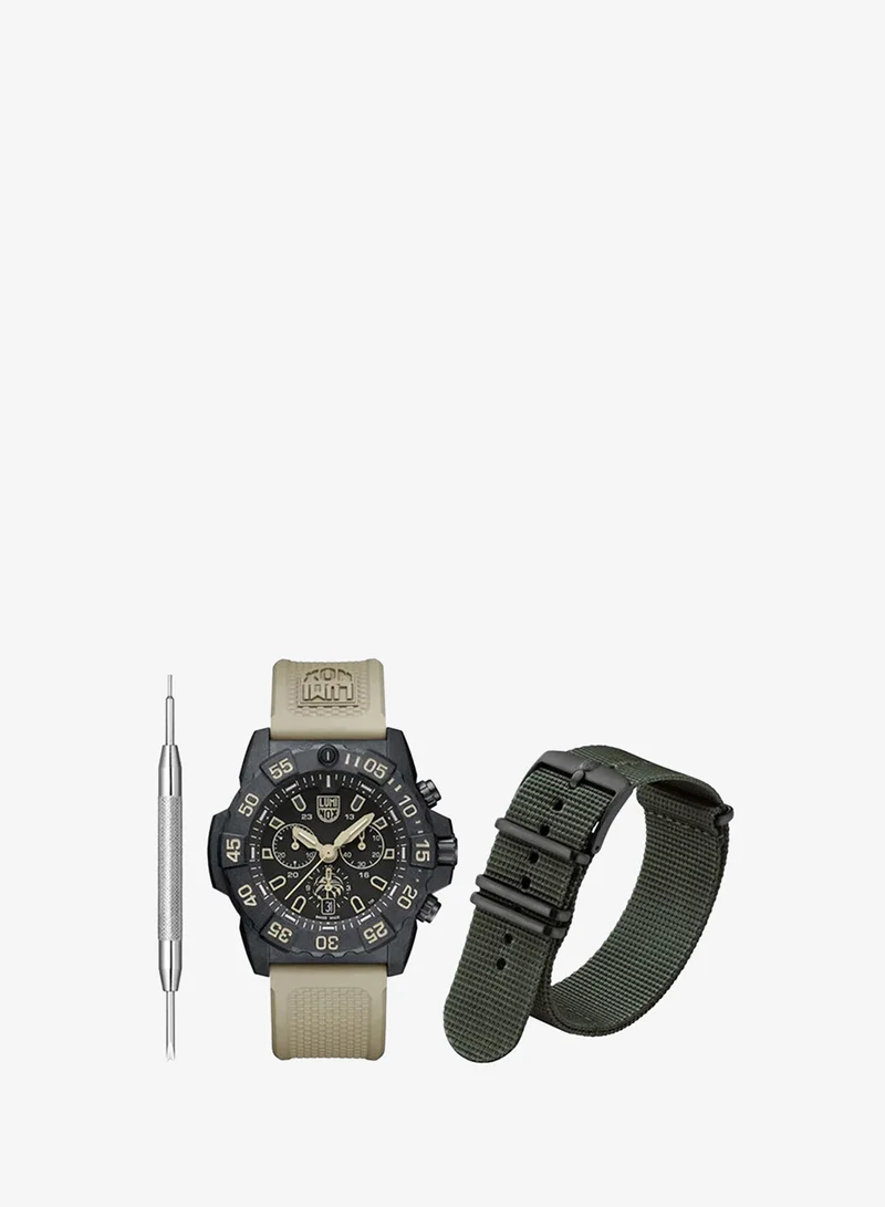Luminox Men's Chronograph Round Shape Rubber Wrist Watch XS.3590.NSF.SET - 45 Mm