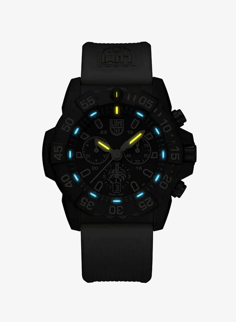 Luminox Men's Chronograph Round Shape Rubber Wrist Watch XS.3590.NSF.SET - 45 Mm