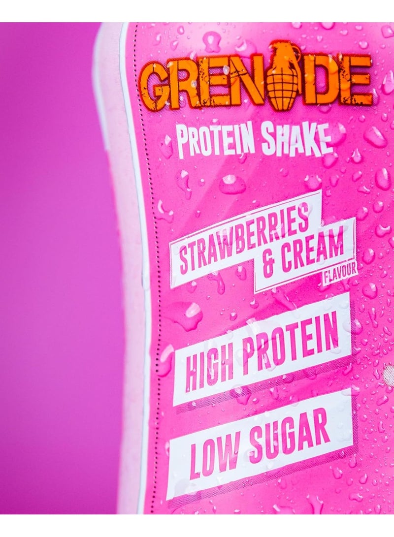 Grenade Protein Shake 330ml Strawberry And Cream Flavor Pack of 8 - Image 2