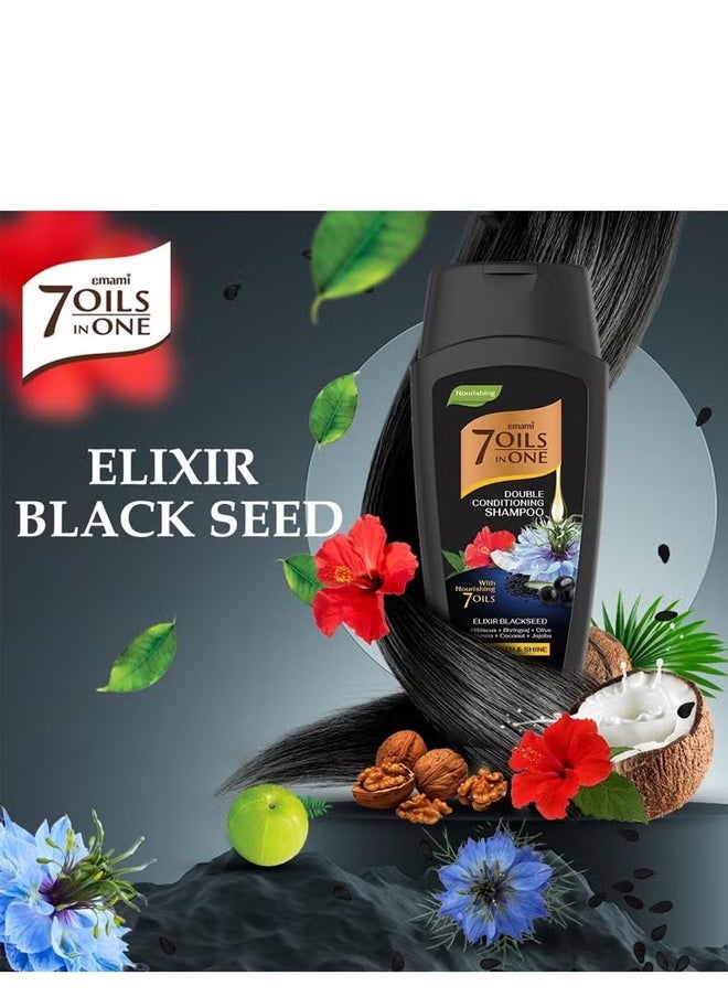 emami 7 Oils in One Double Conditioning Shampoo Elixir Blackseed 100ml  - Image 3