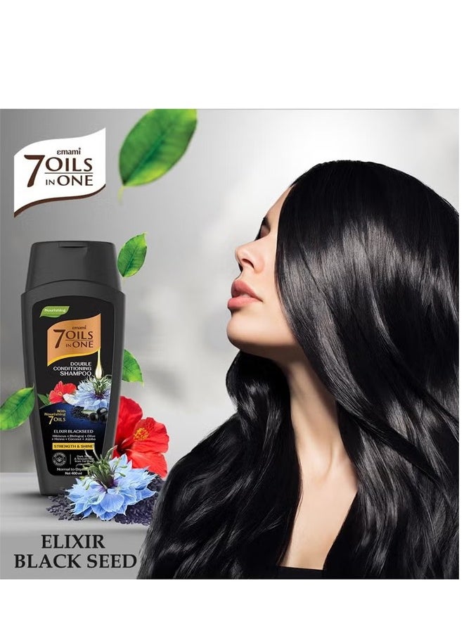 emami 7 Oils in One Double Conditioning Shampoo Elixir Blackseed 100ml  - Image 4