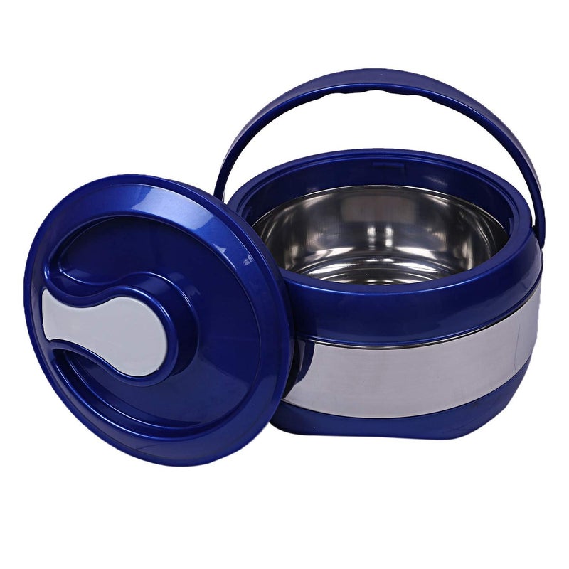Kuber Industries Stainless Steel 1 Piece Insulated Casserole HOTPOT 2000 Ml (Blue),CTKTLUG748 - Image 1