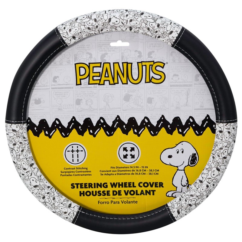 Plasticolor 006794R01 Peanuts Snoopy Expressions Steering Wheel Cover - Image 1