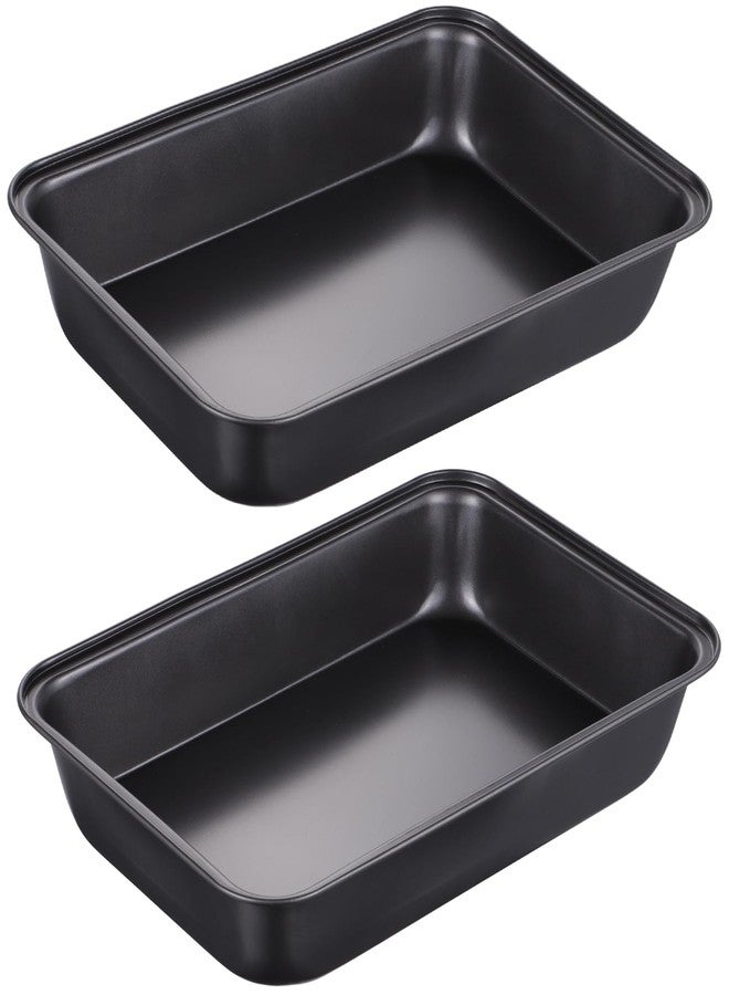 Lnrueg Lasagna Pan 2 Pcs - 11×7×2 inch Rectangular Deep Cake Brownie Pan with Stainless Steel Core & Non Stick Coating - for Baking Roasting, Toxic Free & Durable, Oven Safe & Easy Clean - Image 1