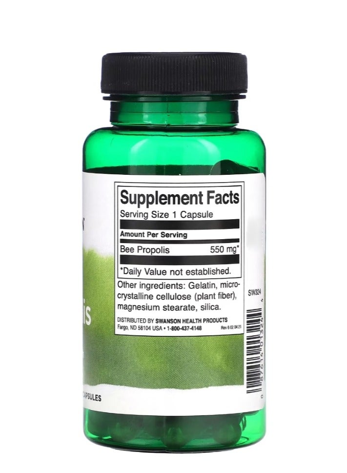 SWANSON Bee Propolis 550 mg 60 Capsules  - Image 2