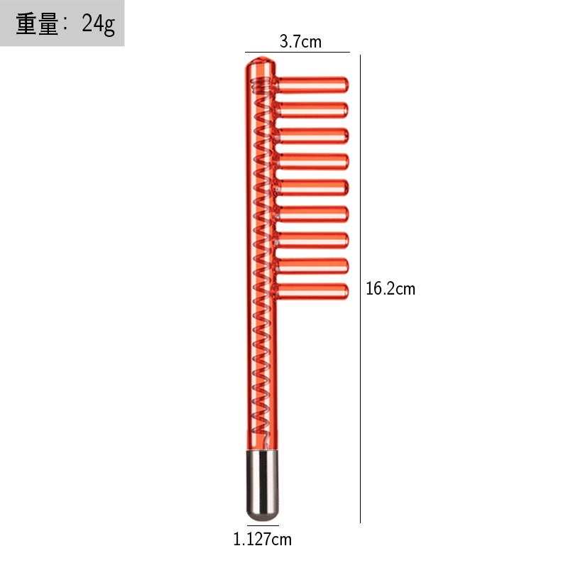 Manufacturer Beauty Instrument Accessories High Frequency Red Light Purple Electrotherapy Comb Electrotherapy Stick Electrotherapy Instrument Accessories - Image 1