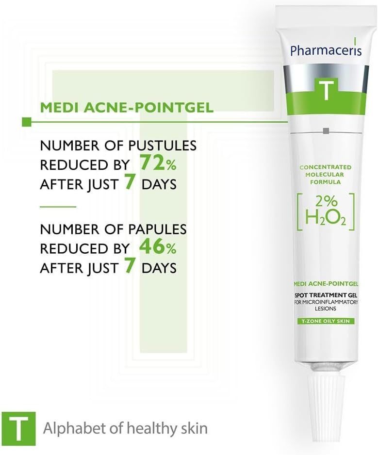 Pharmaceris T Spot Treatment Medi Acne-Pointgel, 10ml - 2% Hydrogen Peroxide with Salicylic Acid and D-Panthenol for Rapid Acne Treatment - Image 5