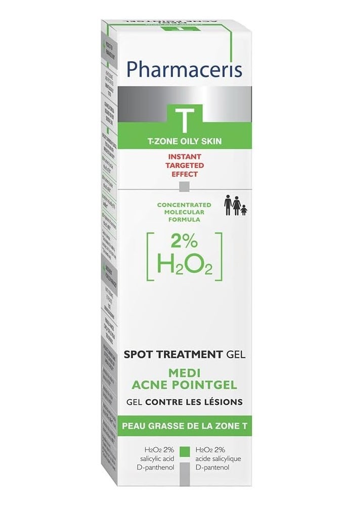 Pharmaceris T Spot Treatment Medi Acne-Pointgel, 10ml - 2% Hydrogen Peroxide with Salicylic Acid and D-Panthenol for Rapid Acne Treatment - Image 1
